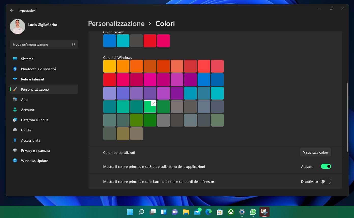 Cambiare Colore Barra Applicazioni Windows 11 Sos Guide